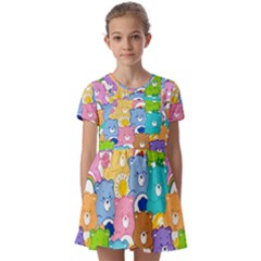 Kids  Short Sleeve Pinafore Style Dress 