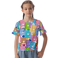 Kids  Cuff Sleeve Scrunch Bottom T-Shirt 