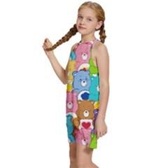 Kids  Halter Collar Waist Tie Chiffon Dress 