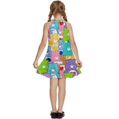 Kids  Halter Collar Waist Tie Chiffon Dress 