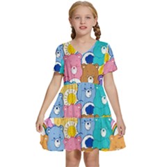 Kids  Short Sleeve Tiered Mini Dress 