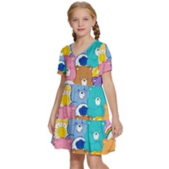 Kids  Short Sleeve Tiered Mini Dress 