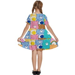 Kids  Short Sleeve Tiered Mini Dress 