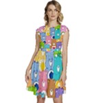 Care Bears, Adorable, Art Cap Sleeve High Waist Dress