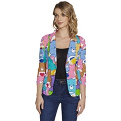 Women s One-Button 3/4 Sleeve Short Jacket 