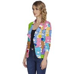 Women s One-Button 3/4 Sleeve Short Jacket 