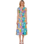 Care Bears, Adorable, Art V-Neck Drawstring Shoulder Sleeveless Maxi Dress