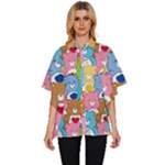 Care Bears, Adorable, Art Women s Batwing Button Up Shirt