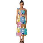 Care Bears, Adorable, Art Tie-Strap Tiered Midi Chiffon Dress