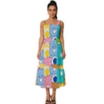 Care Bears, Adorable, Art Square Neckline Tiered Midi Dress