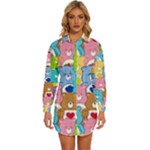 Care Bears, Adorable, Art Womens Long Sleeve Shirt Dress