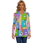 Care Bears, Adorable, Art Long Sleeve Drawstring Hooded Top