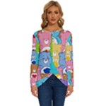 Care Bears, Adorable, Art Long Sleeve Crew Neck Pullover Top