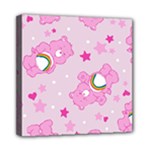 Cheer Bear Pink, Care, Care Bears, Cartoon Mini Canvas 8  x 8  (Stretched)