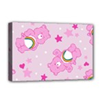 Cheer Bear Pink, Care, Care Bears, Cartoon Deluxe Canvas 18  x 12  (Stretched)