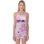 Cheer Bear Pink, Care, Care Bears, Cartoon One Piece Boyleg Swimsuit