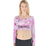 Cheer Bear Pink, Care, Care Bears, Cartoon Long Sleeve Crop Top