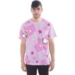 Cheer Bear Pink, Care, Care Bears, Cartoon Men s Sport Mesh T-Shirt