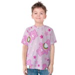 Cheer Bear Pink, Care, Care Bears, Cartoon Kids  Cotton T-Shirt