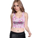 Cheer Bear Pink, Care, Care Bears, Cartoon Racer Back Crop Top