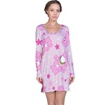 Cheer Bear Pink, Care, Care Bears, Cartoon Long Sleeve Nightdress