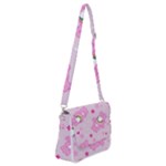 Cheer Bear Pink, Care, Care Bears, Cartoon Shoulder Bag with Back Zipper