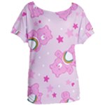 Cheer Bear Pink, Care, Care Bears, Cartoon Women s Oversized T-Shirt