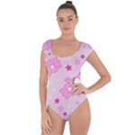 Cheer Bear Pink, Care, Care Bears, Cartoon Short Sleeve Leotard 