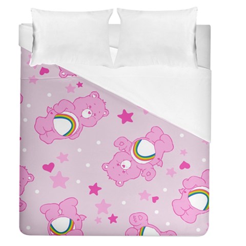 Cheer Bear Pink, Care, Care Bears, Cartoon Duvet Cover (Queen Size) from ArtsNow.com