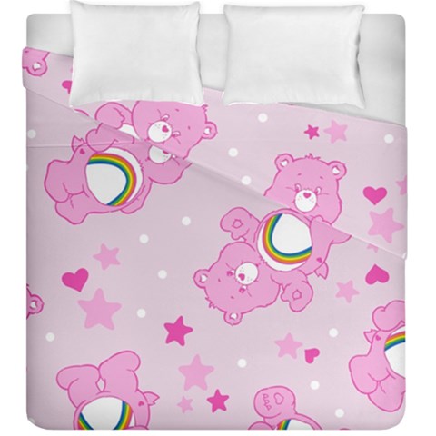 Cheer Bear Pink, Care, Care Bears, Cartoon Duvet Cover Double Side (King Size) from ArtsNow.com