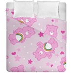 Cheer Bear Pink, Care, Care Bears, Cartoon Duvet Cover Double Side (California King Size)