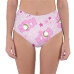 Cheer Bear Pink, Care, Care Bears, Cartoon Reversible High-Waist Bikini Bottoms