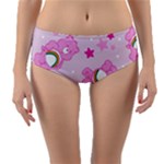 Cheer Bear Pink, Care, Care Bears, Cartoon Reversible Mid-Waist Bikini Bottoms