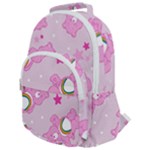 Cheer Bear Pink, Care, Care Bears, Cartoon Rounded Multi Pocket Backpack