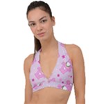 Cheer Bear Pink, Care, Care Bears, Cartoon Halter Plunge Bikini Top