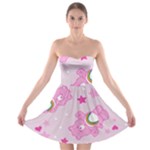 Cheer Bear Pink, Care, Care Bears, Cartoon Strapless Bra Top Dress