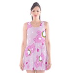 Cheer Bear Pink, Care, Care Bears, Cartoon Scoop Neck Skater Dress