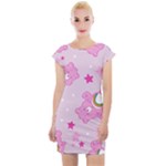 Cheer Bear Pink, Care, Care Bears, Cartoon Cap Sleeve Bodycon Dress