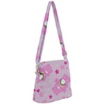 Cheer Bear Pink, Care, Care Bears, Cartoon Zipper Messenger Bag