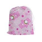 Cheer Bear Pink, Care, Care Bears, Cartoon Drawstring Pouch (XL)