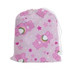 Cheer Bear Pink, Care, Care Bears, Cartoon Drawstring Pouch (2XL)