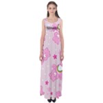 Cheer Bear Pink, Care, Care Bears, Cartoon Empire Waist Maxi Dress