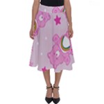 Cheer Bear Pink, Care, Care Bears, Cartoon Perfect Length Midi Skirt