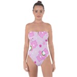 Cheer Bear Pink, Care, Care Bears, Cartoon Tie Back One Piece Swimsuit