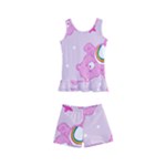 Cheer Bear Pink, Care, Care Bears, Cartoon Kids  Boyleg Swimsuit