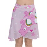 Cheer Bear Pink, Care, Care Bears, Cartoon Chiffon Wrap Front Skirt