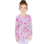 Cheer Bear Pink, Care, Care Bears, Cartoon Kids  Long Sleeve T-Shirt