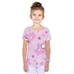 Cheer Bear Pink, Care, Care Bears, Cartoon Kids  One Piece T-Shirt