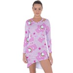 Cheer Bear Pink, Care, Care Bears, Cartoon Asymmetric Cut-Out Shift Dress