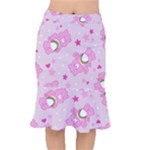 Cheer Bear Pink, Care, Care Bears, Cartoon Short Mermaid Skirt